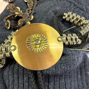 😍Vintage Gold and Bronze Statement Belt